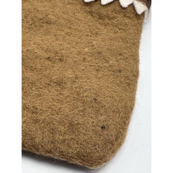 Handmade Wool Felt Crossbody Bag Colorful Spiral Design Leaf Accent Nepal - Picture 13 of 13